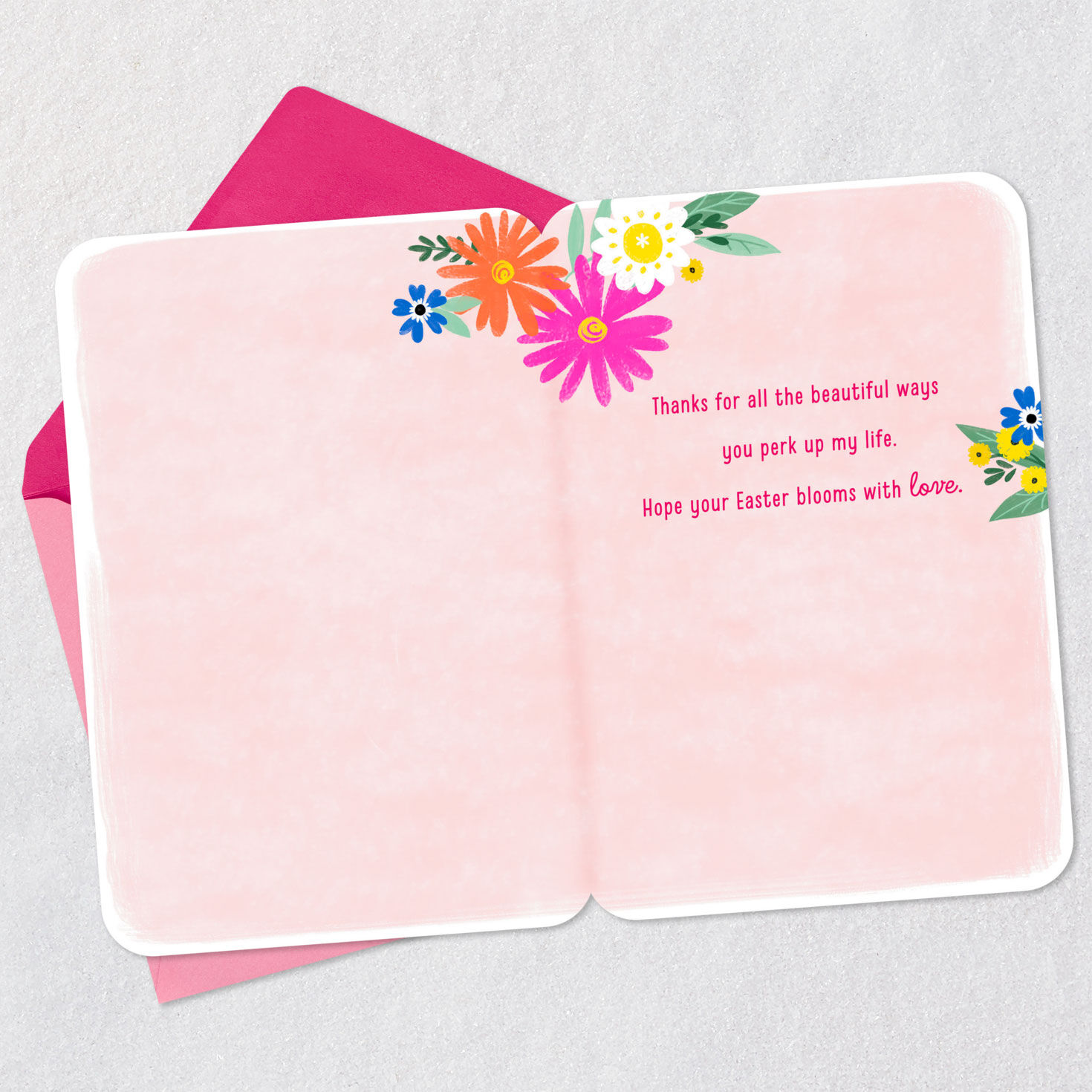 Carrot and Flower Bouquet Easter Card for Aunt Open card with envelope image number 3