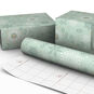Snowflakes on Sage Wrapping Paper Roll Wrapped pkg image number 2