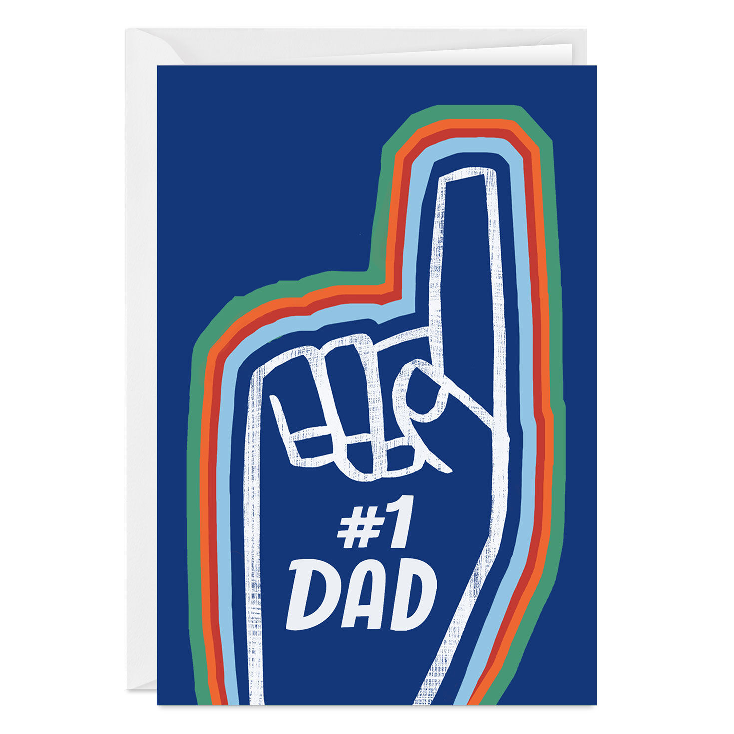 #1 Dad Foam Finger Custom Father's Day Card
