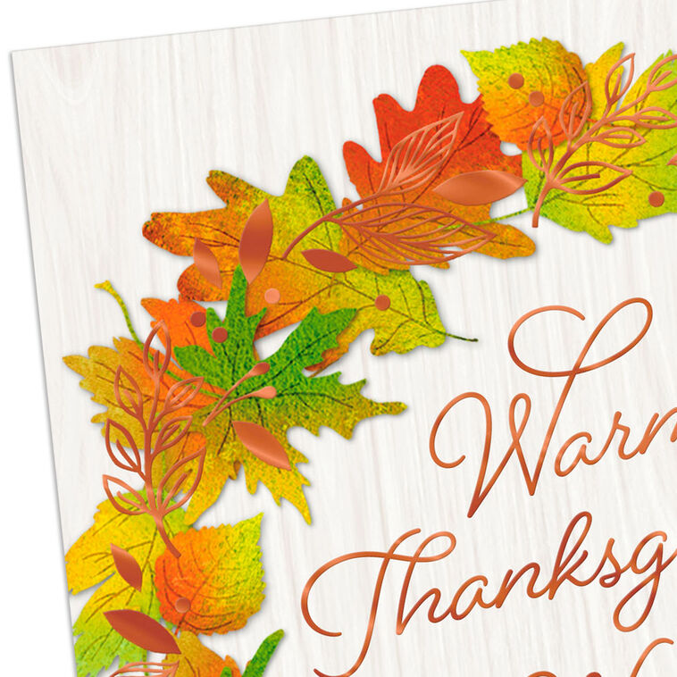 Fall Leaves Wreath Thanksgiving Cards Pack  image number 4