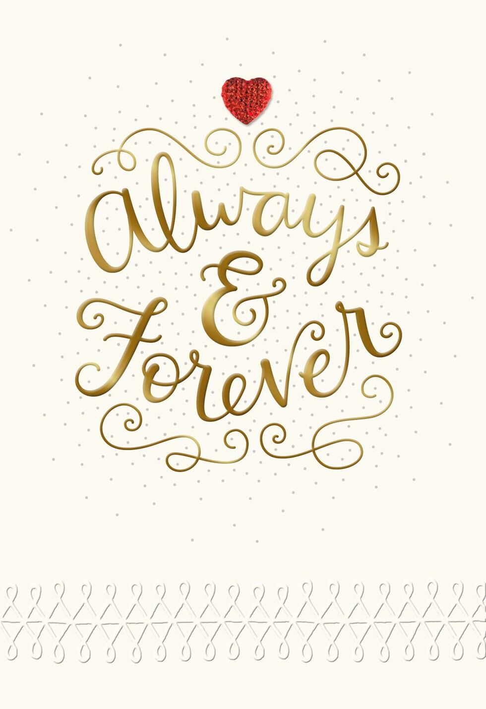 Always and Forever Wife Valentine's Day Card