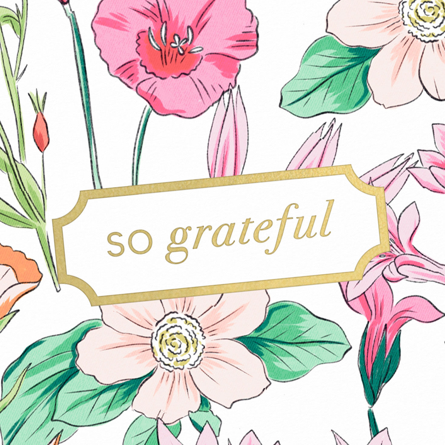 Flower Garden Thank You Note Cards Pack  image number 3
