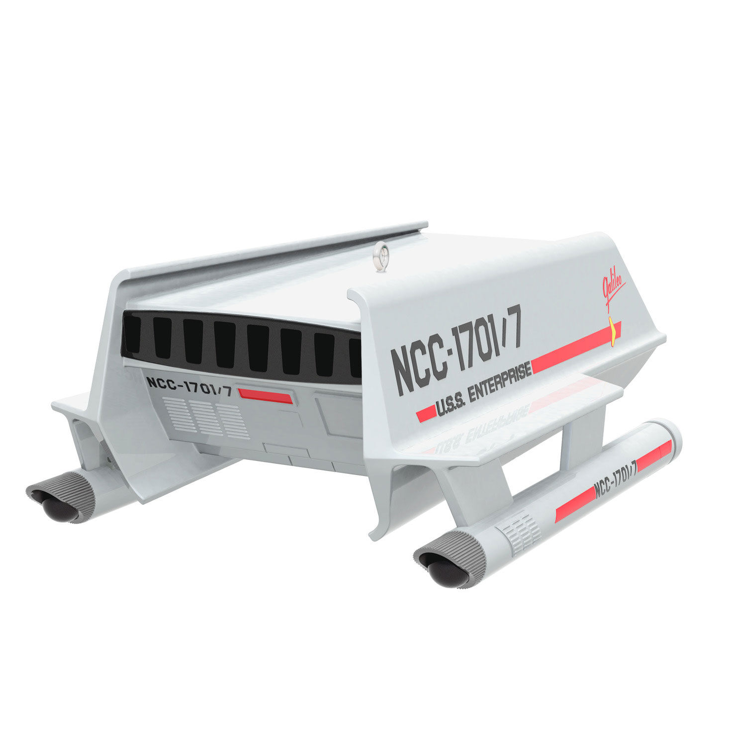 Star Trek Grey Spaceship Keepsake Ornament Back image number 6