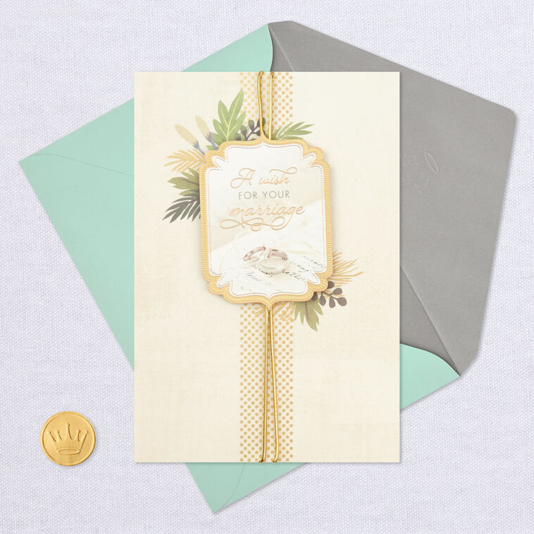 Rings and Flowers Wedding Card  image number 6