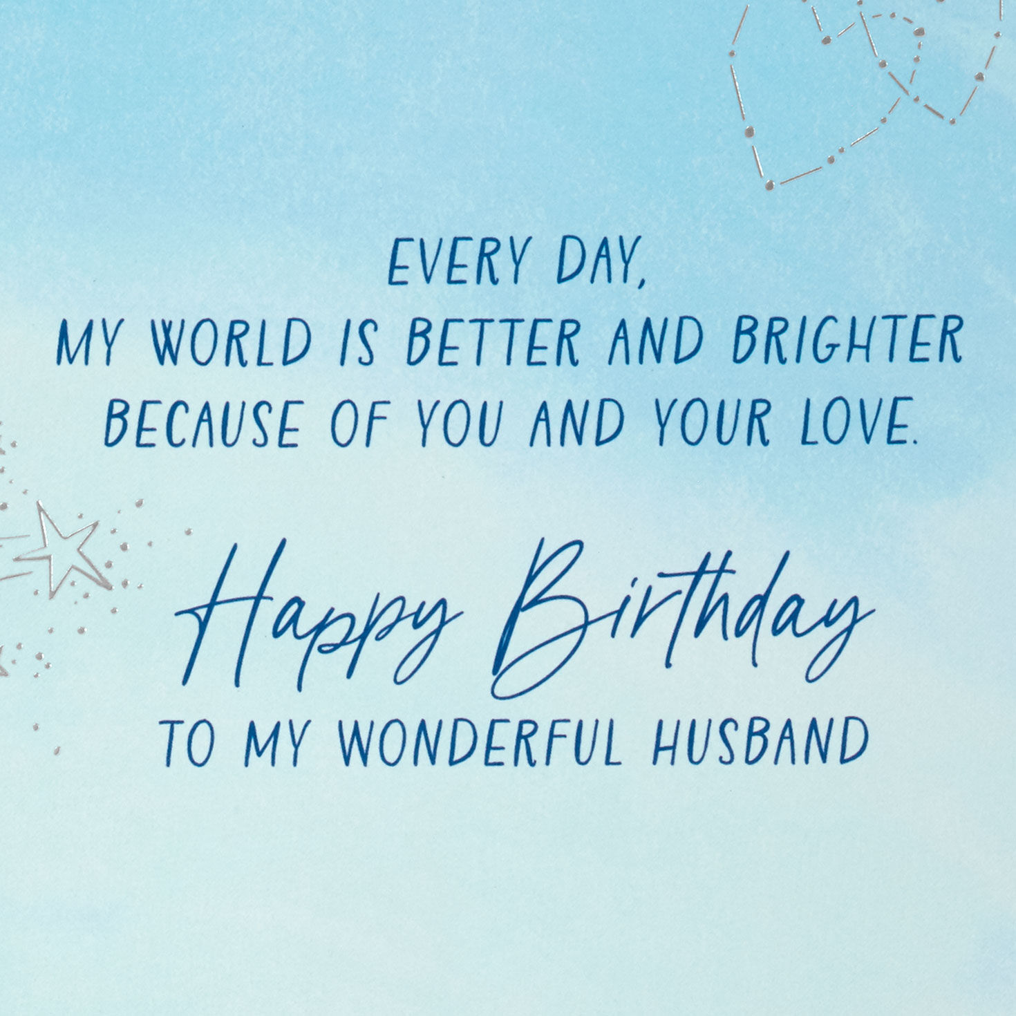 Thanking My Lucky Stars for You Birthday Card for Husband With Spinner ...