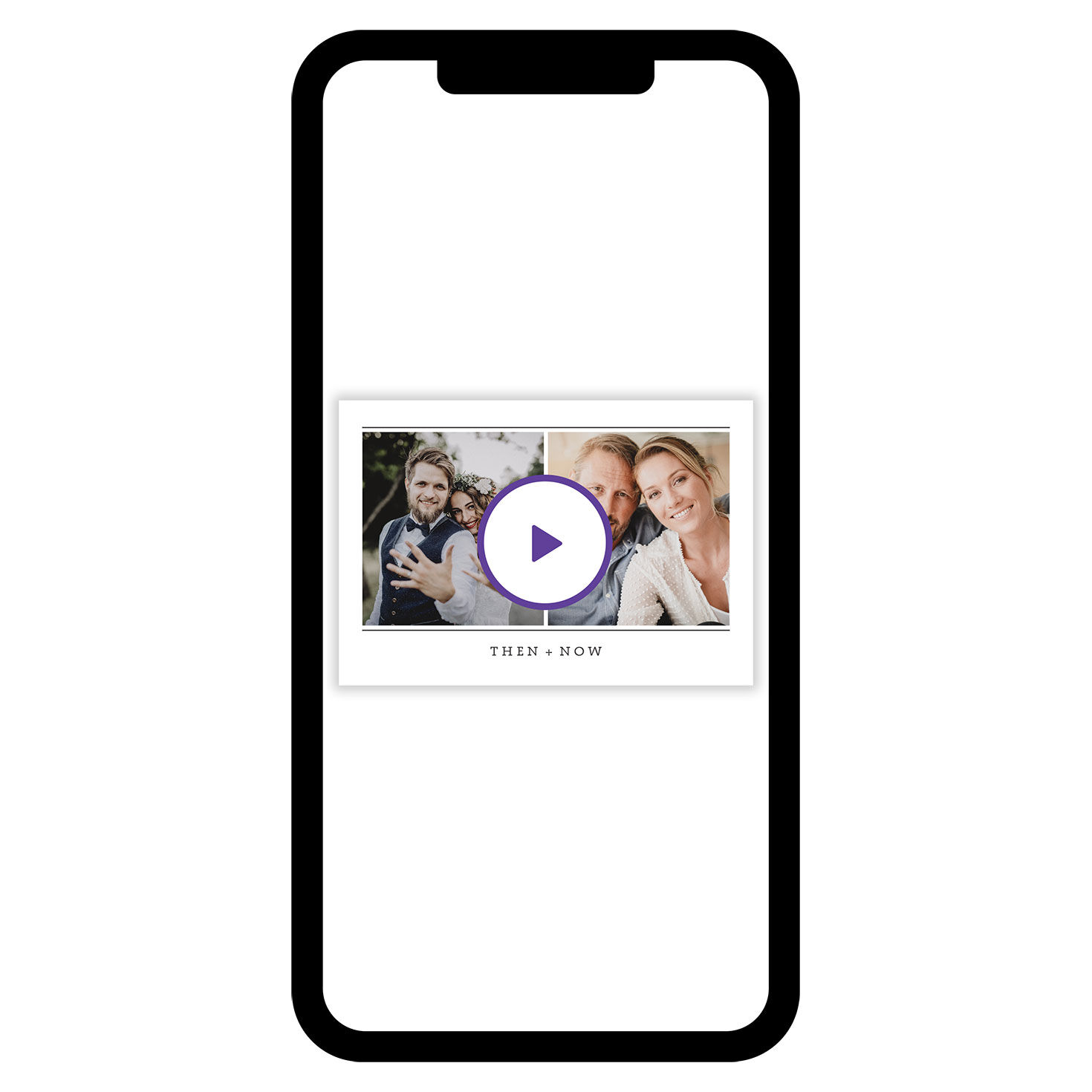 Personalized Black Lines on White Photo eCard