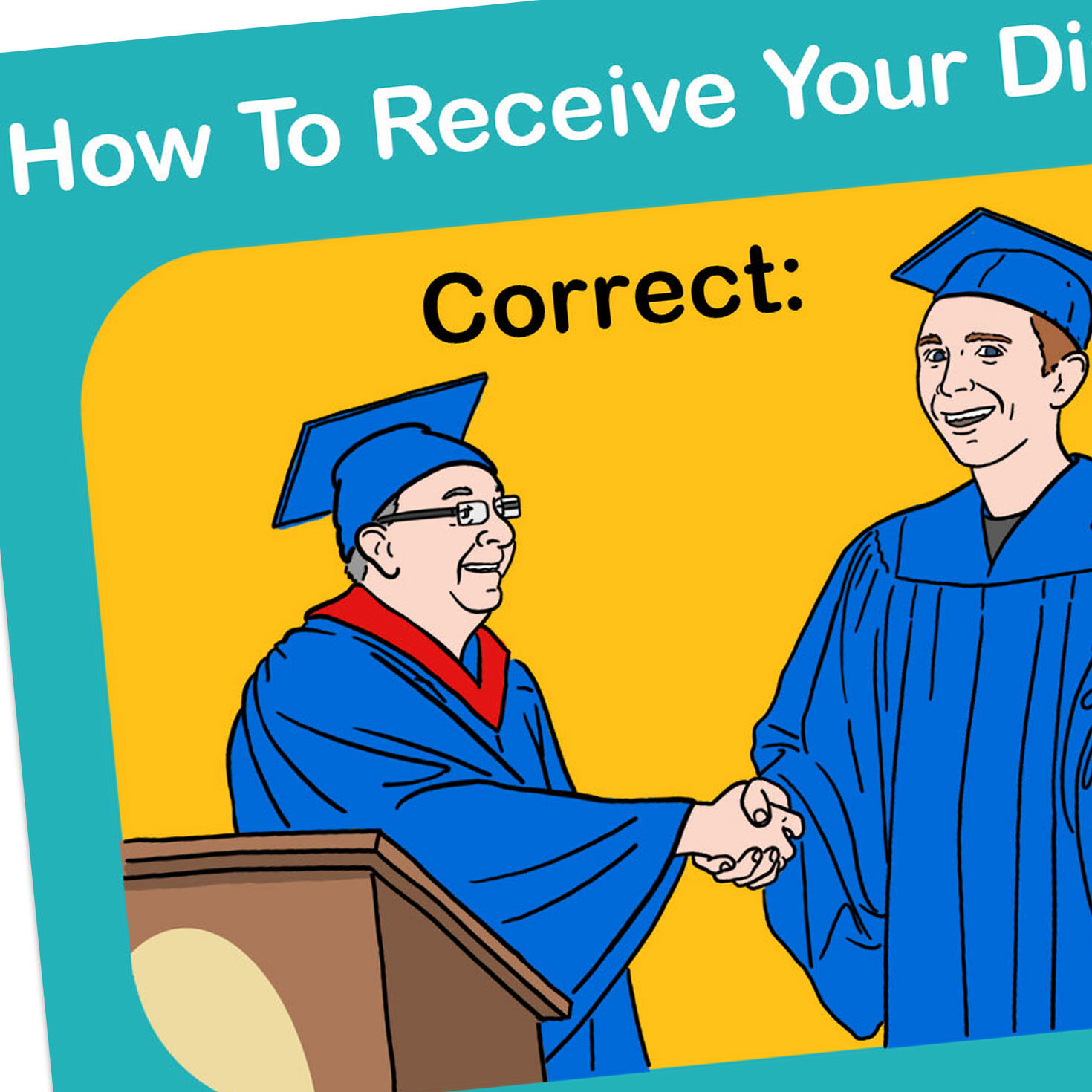 Blurred Butt Comic Graduation Card Card Front Detail image number 4