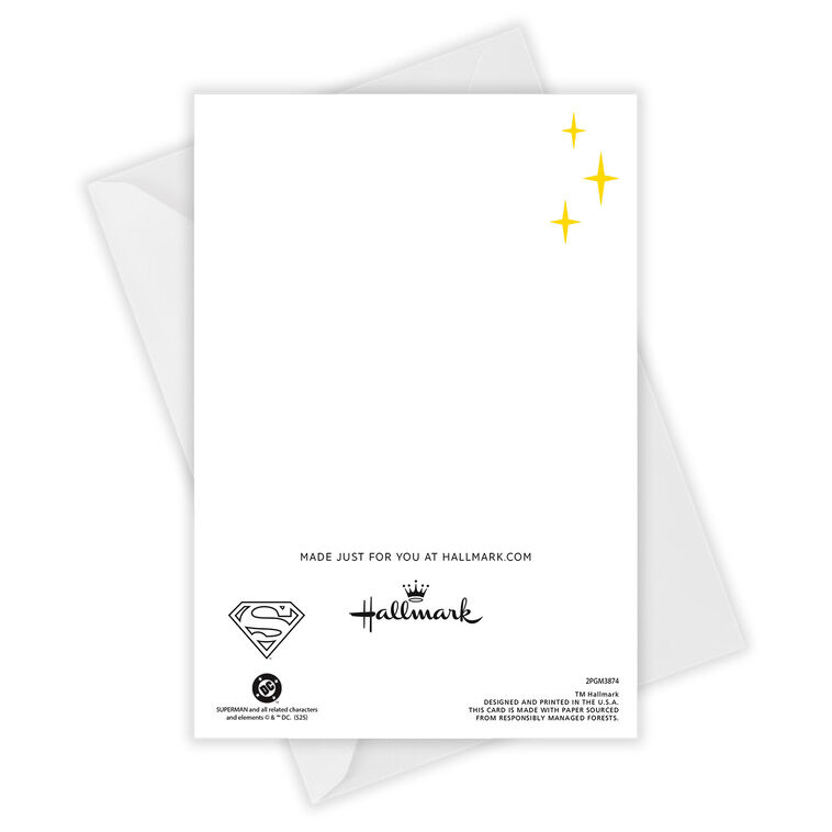 Superman Personalized Father's Day Card Card Back with Envelope image number 4