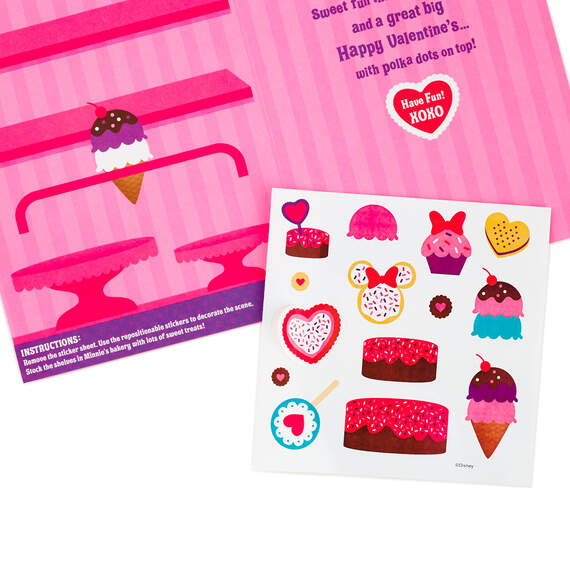 Disney Junior Minnie Mouse Valentine's Day Card for Great-Granddaughter With Sticker Activity, , large image number 6
