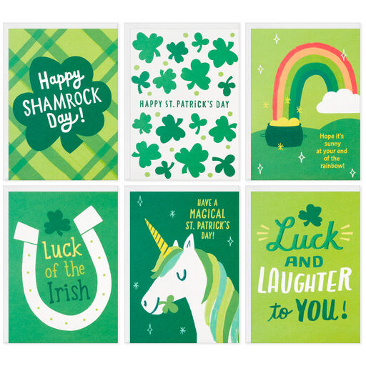 Fun and Festive Boxed Blank St. Patrick's Day Cards Assortment, Pack of 36, 