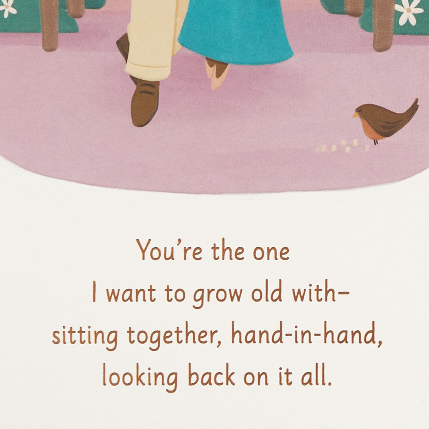 Couple in Park Anniversary Card for Wife From Husband  image number 3