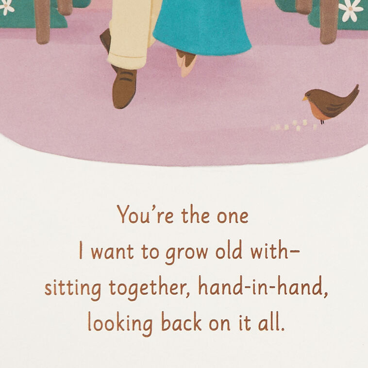 Couple in Park Anniversary Card for Wife From Husband  image number 3