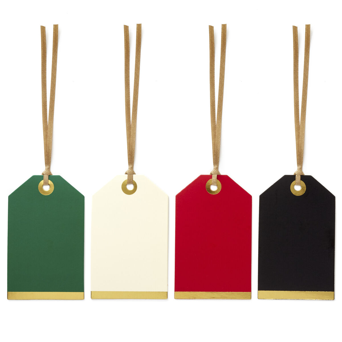 Bulk Assorted Colors Gold-Trimmed Christmas Gift Tags, 24-Pack - Seals and Gift Tags - Hallmark
