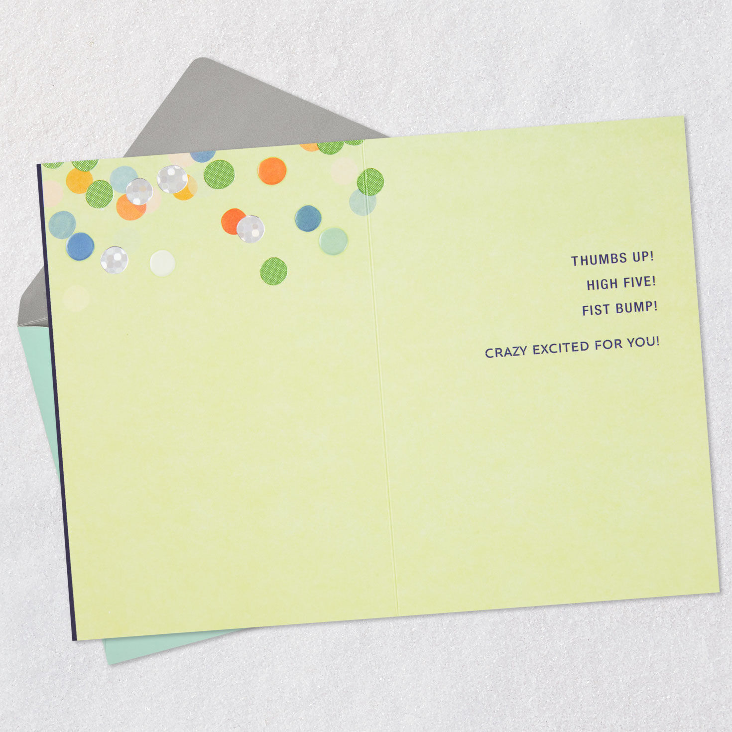 Woo Hoo Exclamation Points and Confetti Congratulations Card, , large image number 3