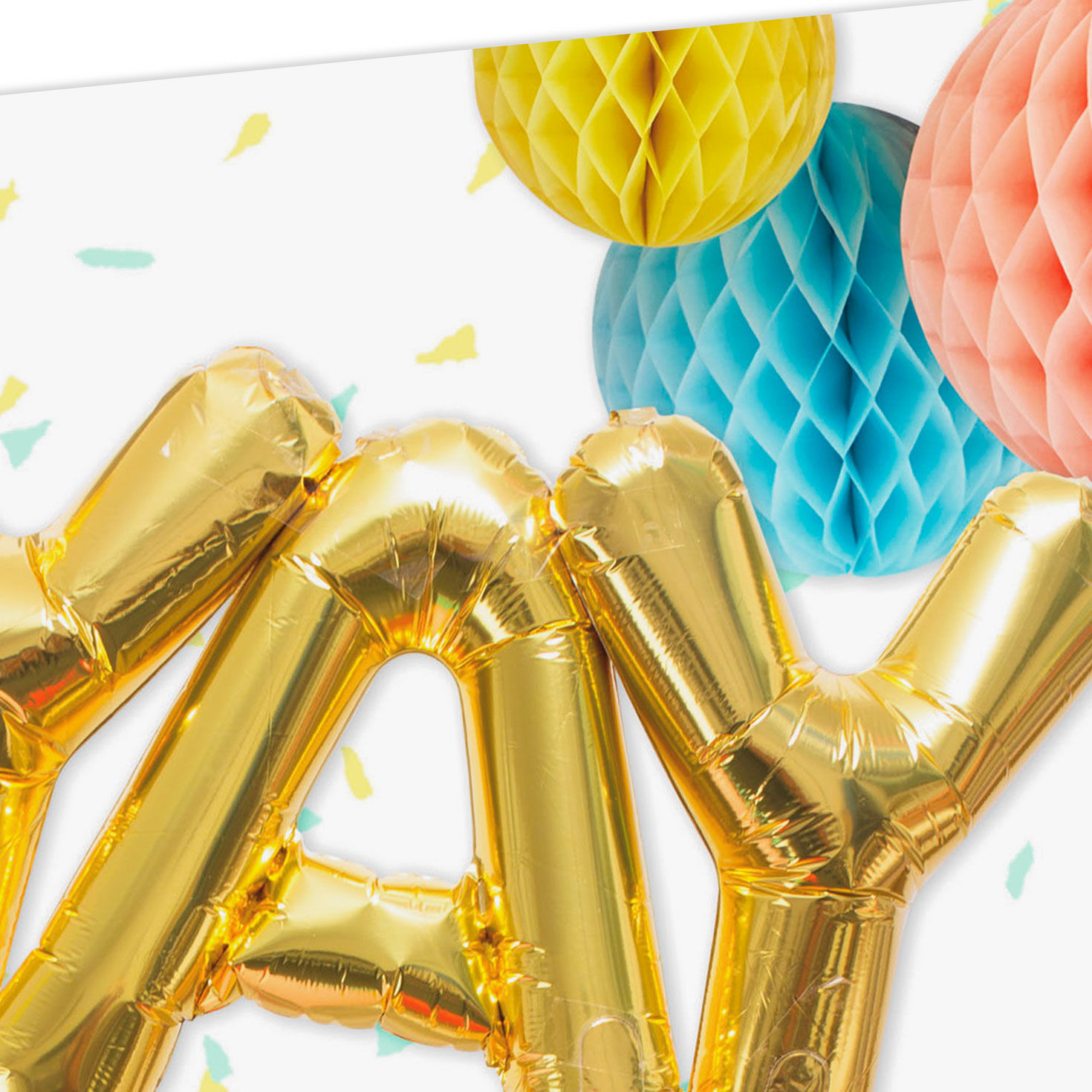 Balloons Blank Card for Congrats or Birthday Card Front Detail image number 3