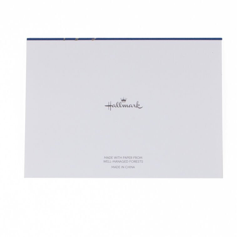 Silver Script on Blue Blank Thank-You Notes, Box of 40, , large image number 4