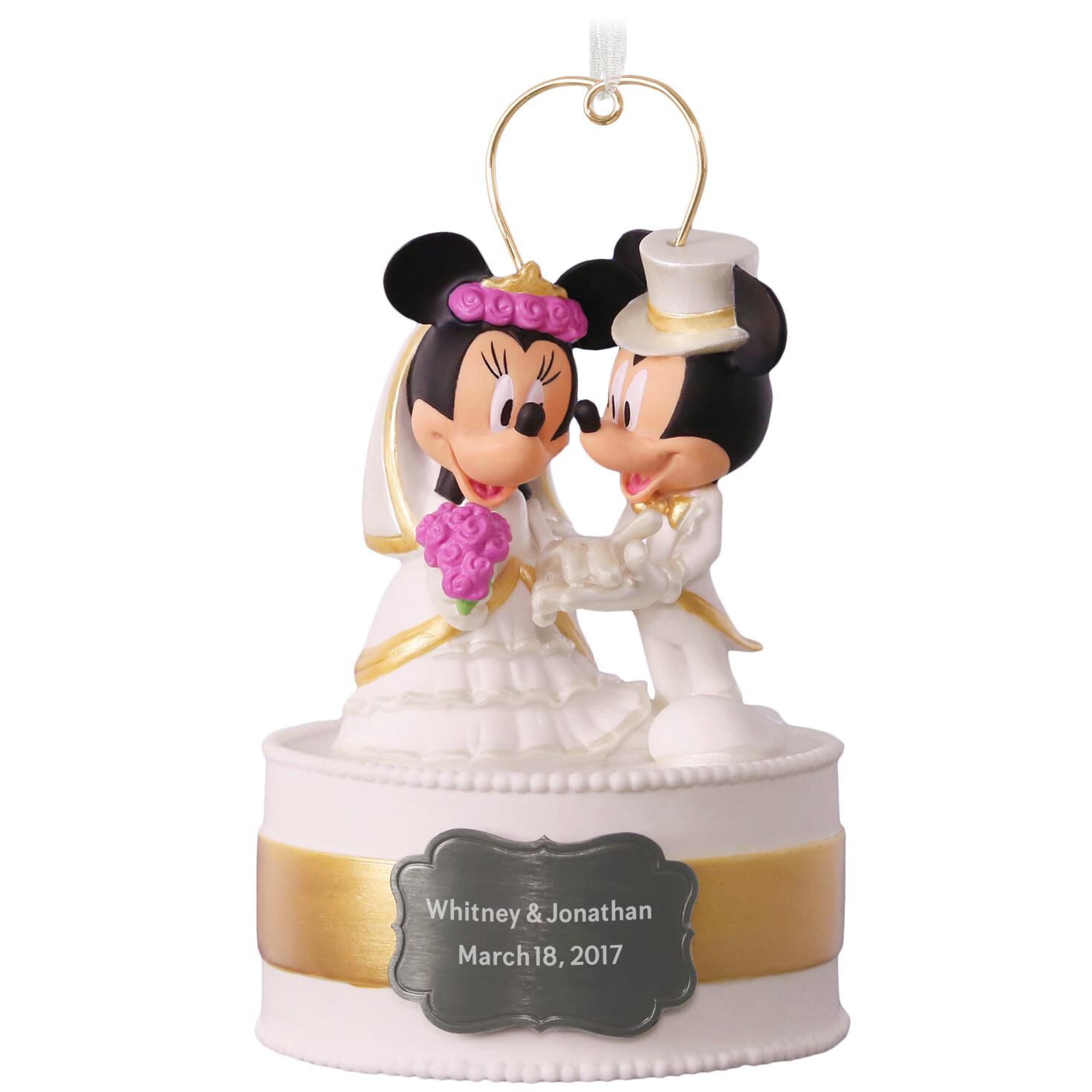 Disney Mickey And Minnie Personalized Wedding Cake Ornament Disney Mickey And Minnie Personalized Wedding Cake Ornament Ornaments Hallmark