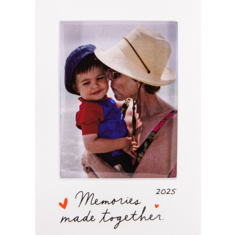 White Border Picture Frame Christmas Ornament closeup view image number 5