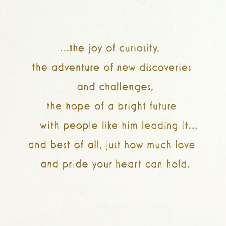 Deer in Winter Scene Son Christmas Card Sentiment image number 2