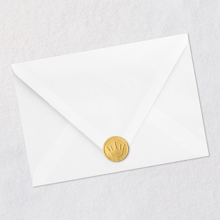 Embossed Hearts Signature Anniversary Card Envelope Back with Seal image number 8