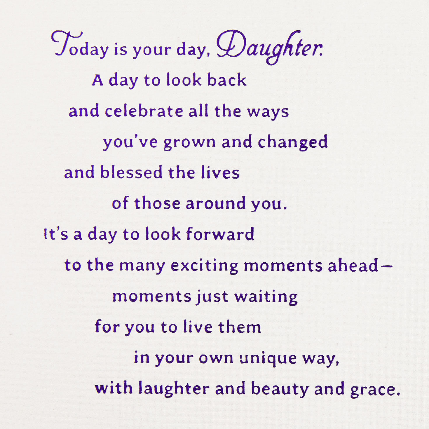Purple Leaves Birthday Card for Daughter Card Front image number 2