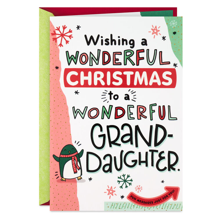Do Whatever Makes You Happiest Fill-in-the-Blank Christmas Card for Granddaughter