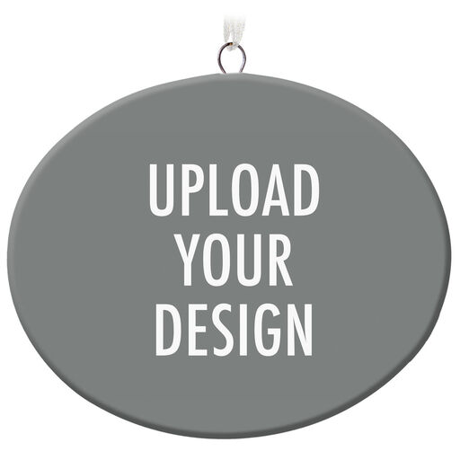 Design-Your-Own Oval Personalized Photo Ceramic Ornament, 