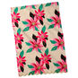 Bold Poinsettias on Gold Stripes Tea Towel front flat image number 2