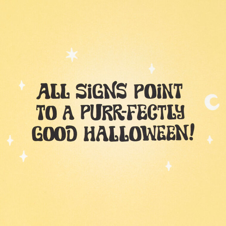 Cat in Witch's Hat Funny Halloween Card With Sound Sentiment image number 2