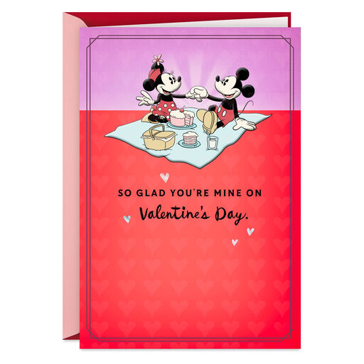 Disney Mickey Mouse and Minnie Mouse Glad You're Mine Pop-Up Valentine's Day Card, 