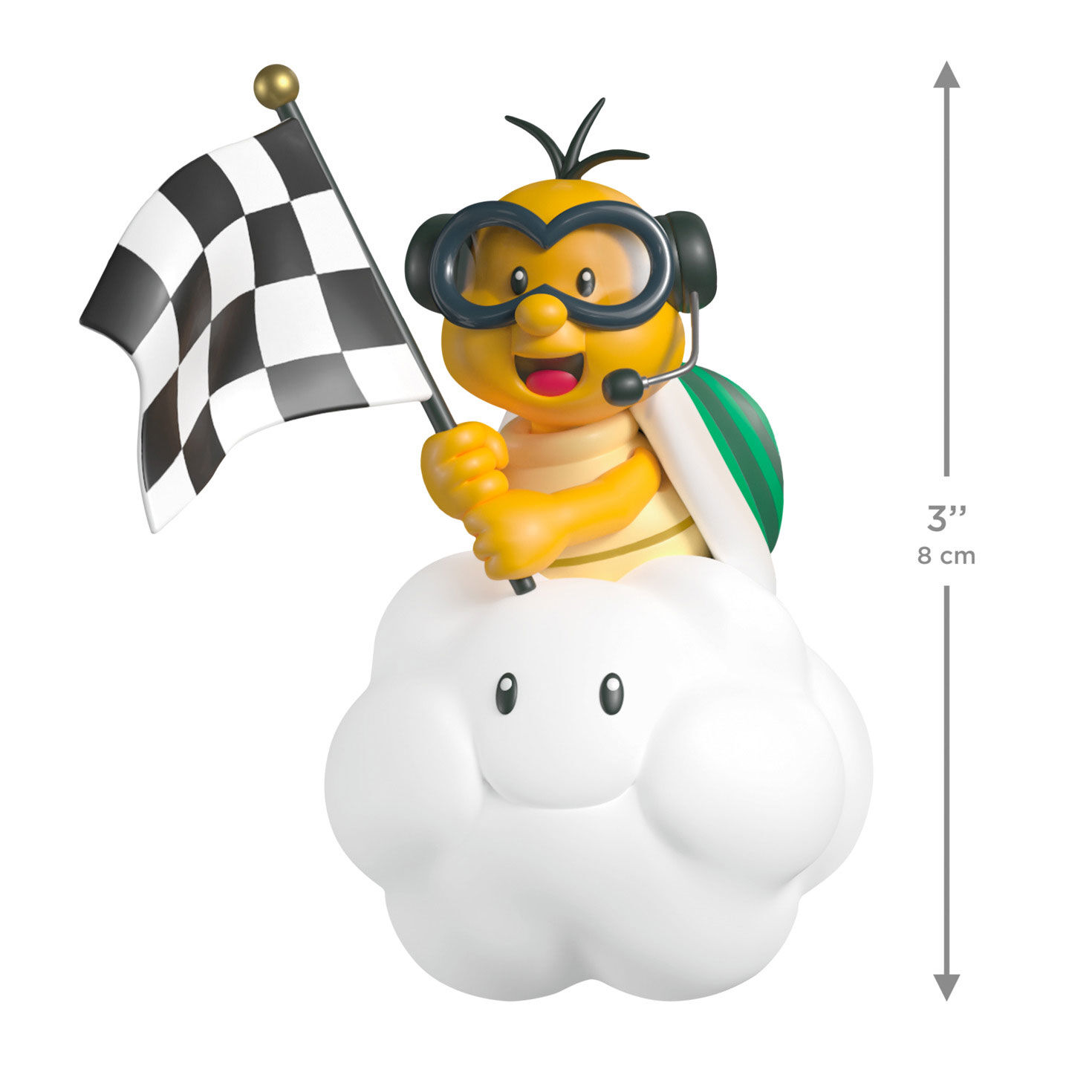 Mario Kart Lakitu on Cloud Keepsake Ornament measurement image number 3