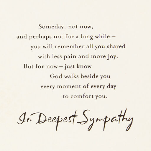 God Walks Beside You Sympathy Card, 