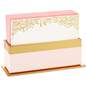 Gold Floral Blank Flat Note Cards With Caddy, Box of 40, , large image number 2