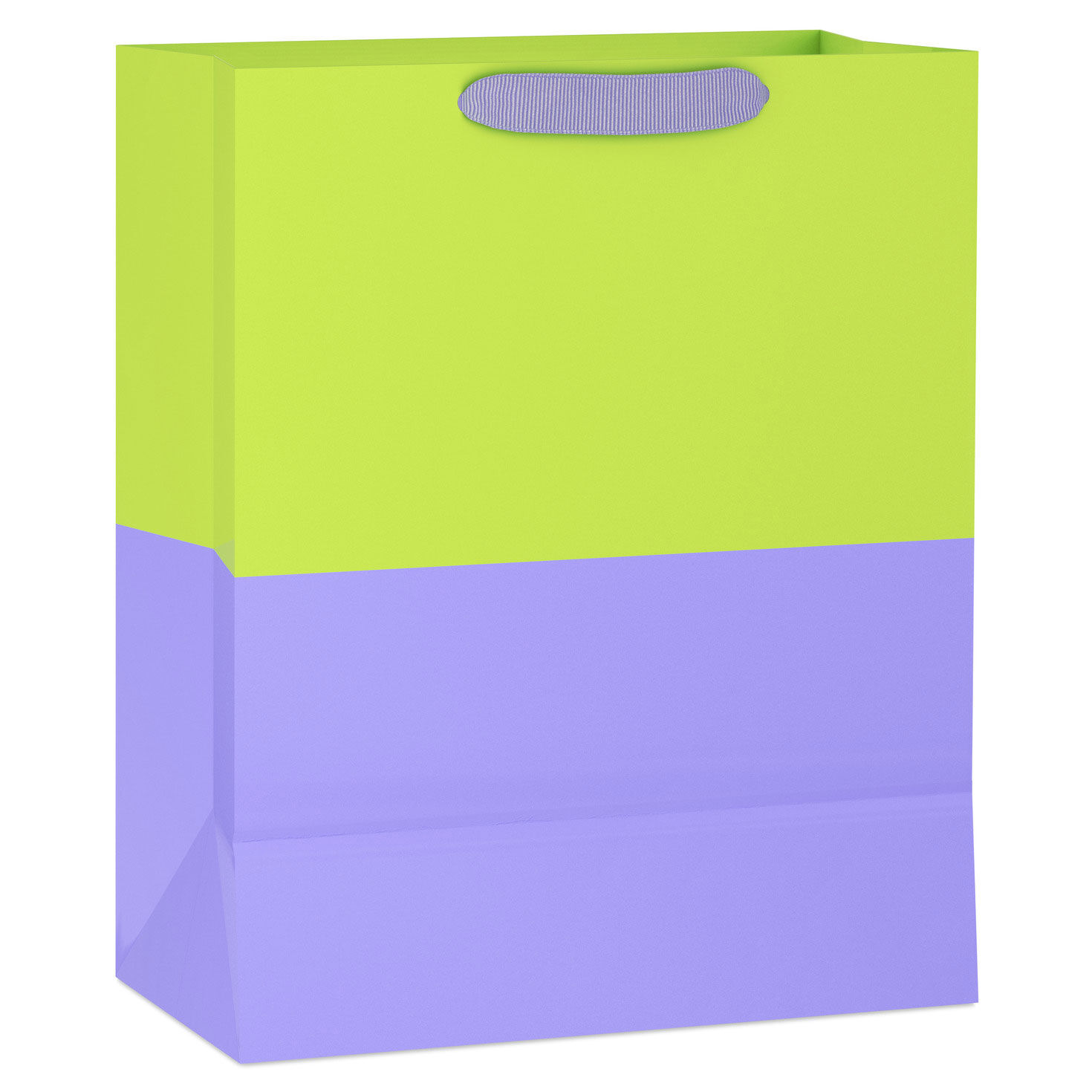 Lavender and Chartreuse Green Large Gift Bag back image number 6