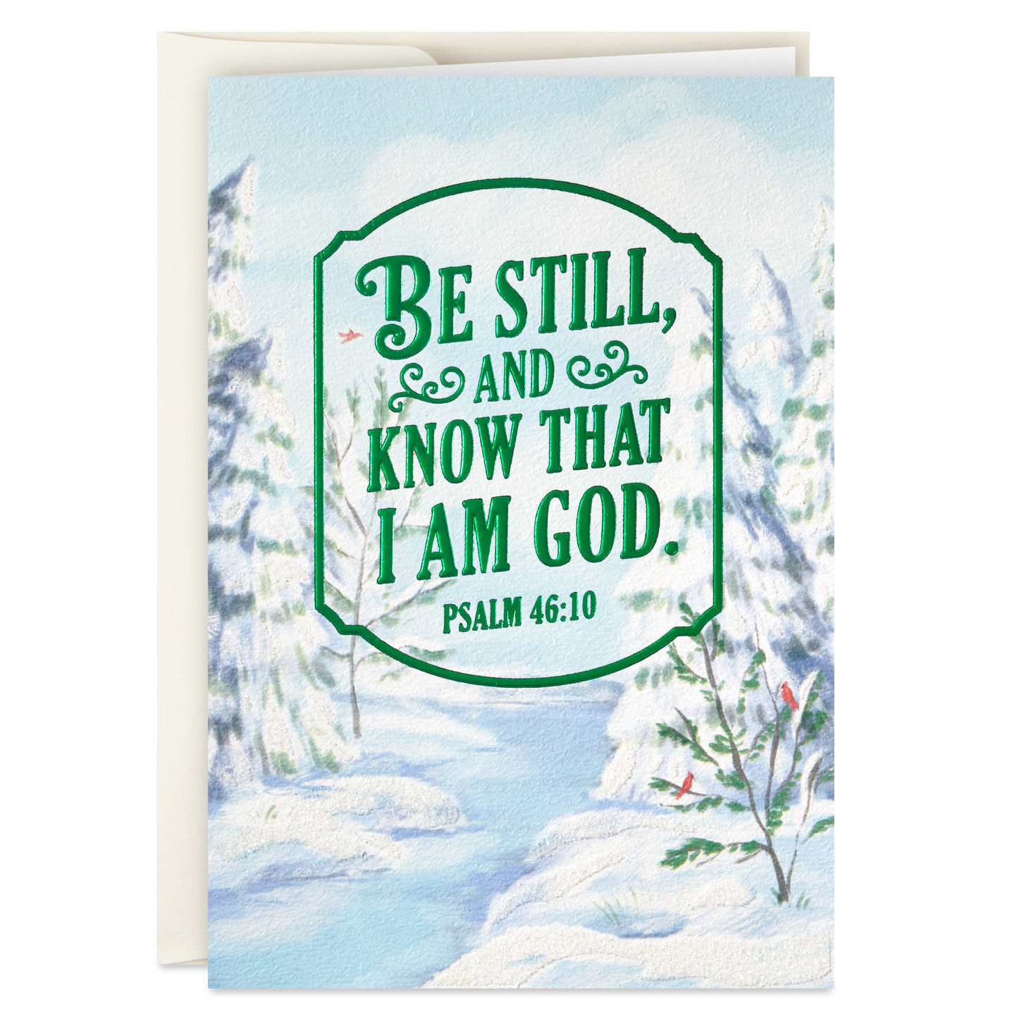 Be Still and Know Snowy Landscape Religious Boxed Christmas Cards, Pack of 16 for only USD 15.49 | Hallmark