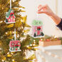 Set of 3 Festive Houses Christmas Ornaments hand holding item image number 4