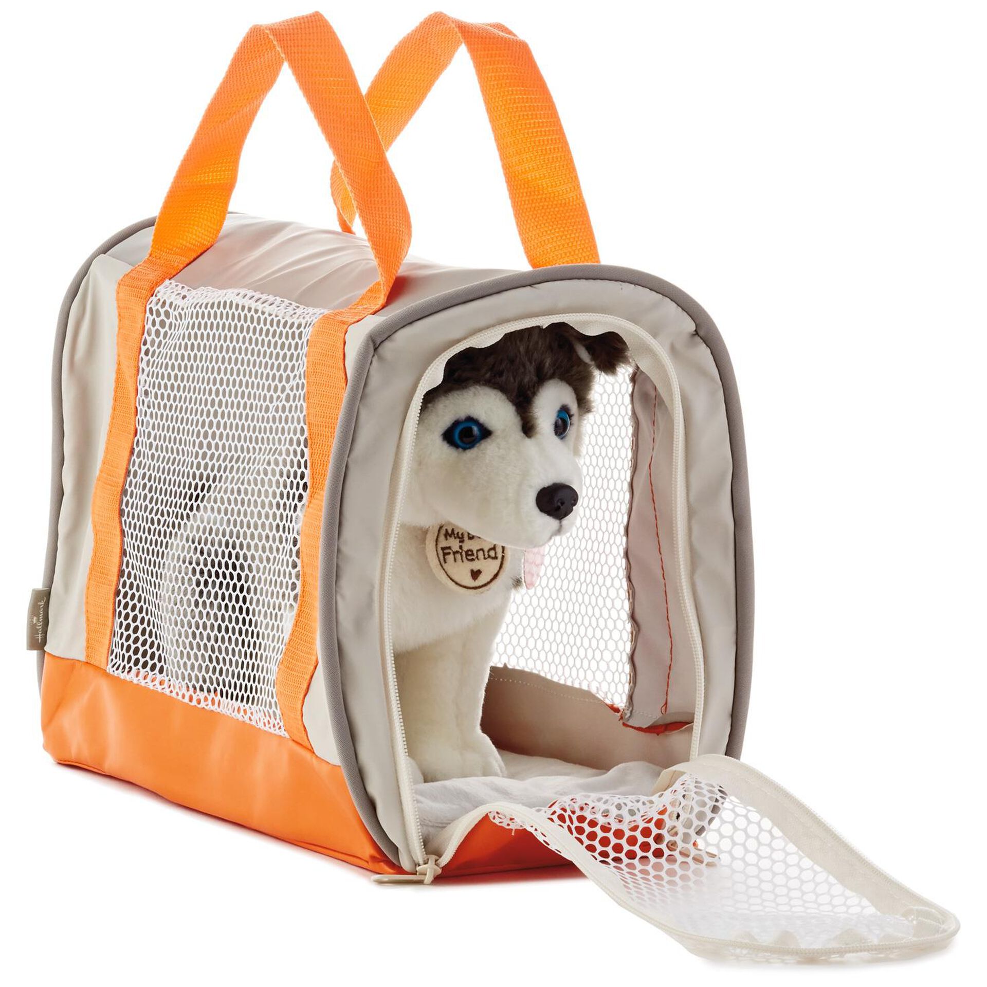 stuffed dog carrier