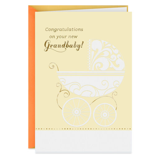 Baby Carriage New Baby Card for Grandparents, 
