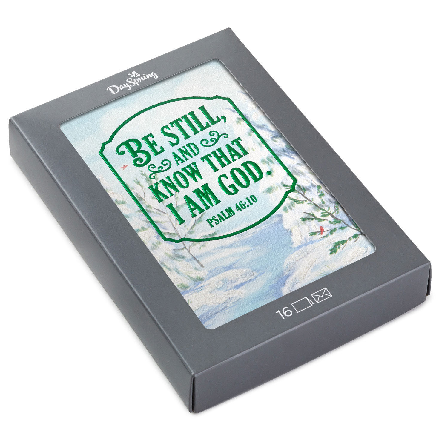 Be Still and Know Snowy Landscape Religious Boxed Christmas Cards, Pack of 16 for only USD 15.49 | Hallmark