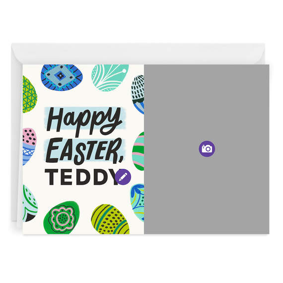 Personalized Colorful Eggs Happy Easter Photo Card, , large image number 6