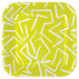 Zig-Zag Stripe on Yellow Dessert Plates, Pack of 8, , large image number 1