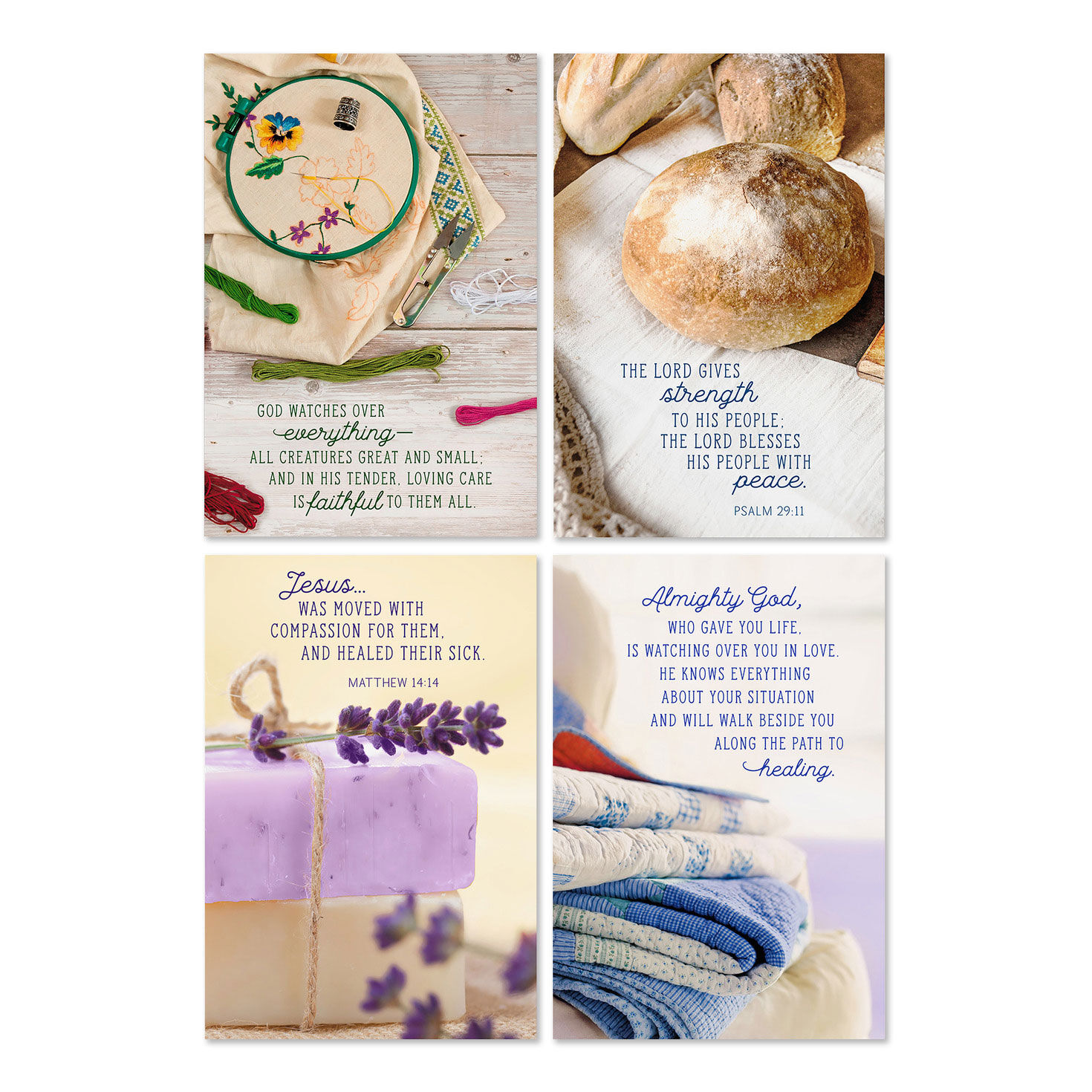 Craft-Inspired Assorted Religious Get Well Cards, Box of 12