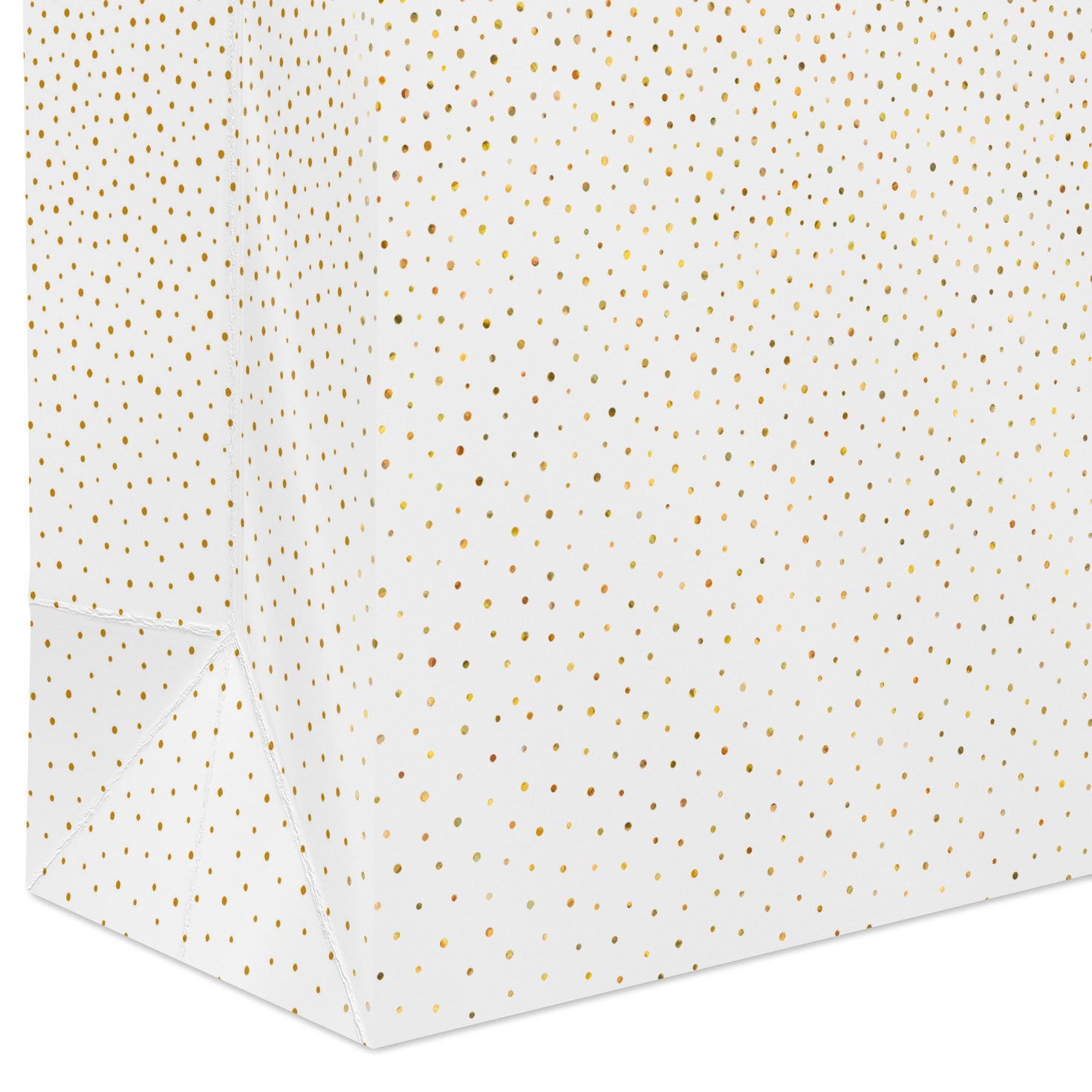 Scattered Gold Mini Dots on Cream Small Gift Bag Base/Side Detail image number 5