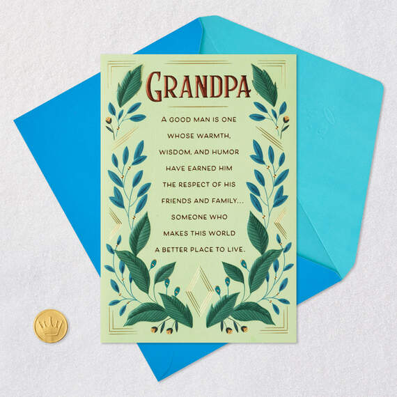 A Good Man Father's Day Card for Grandpa, , large image number 5