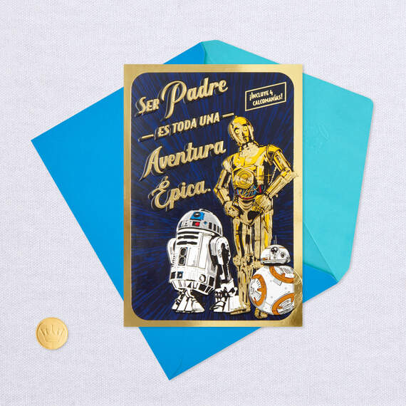 Star Wars™ Epic Adventure Spanish-Language Father's Day Card With Stickers, , large image number 5