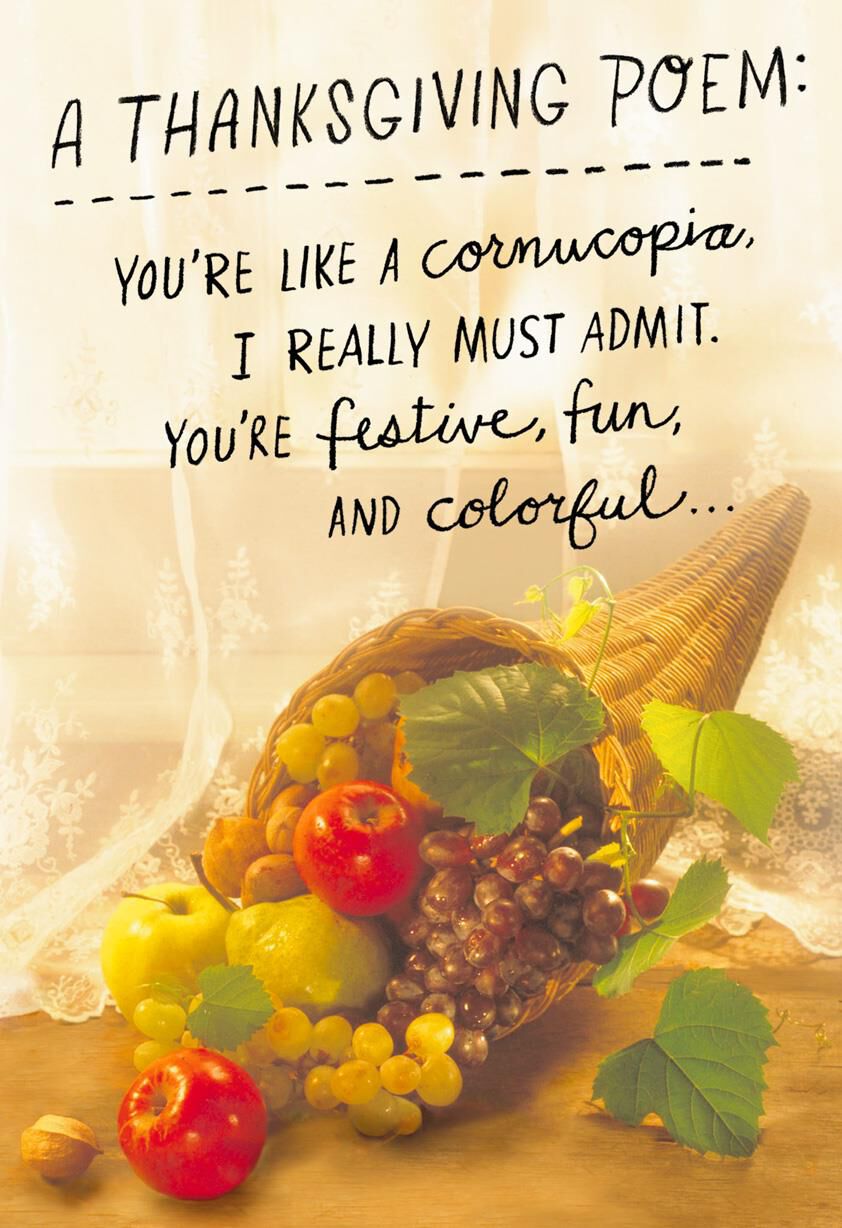 Full of Awesome Poem Funny Thanksgiving Card