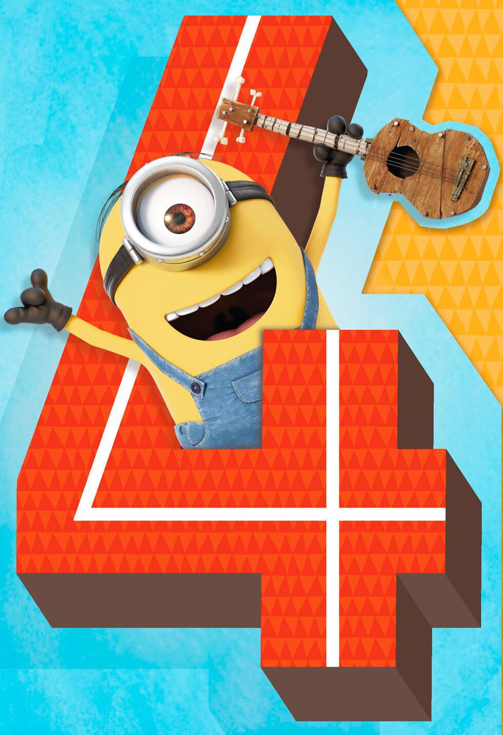 Despicable Me Minions 4th Birthday Sound Card