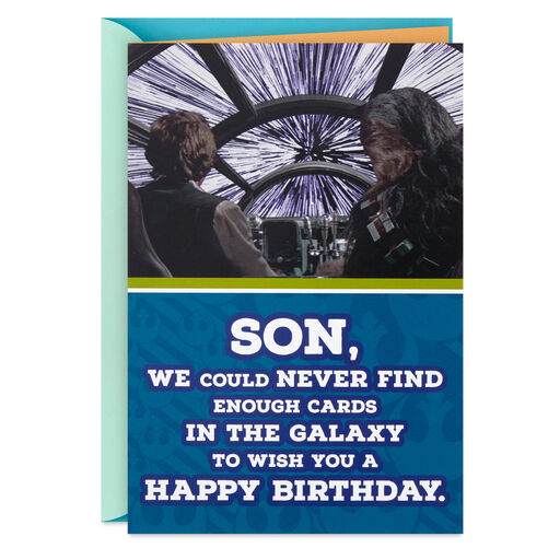 Star Wars™ Han Solo™ and Chewbacca™ Birthday Card for Son With Mini Cards, 