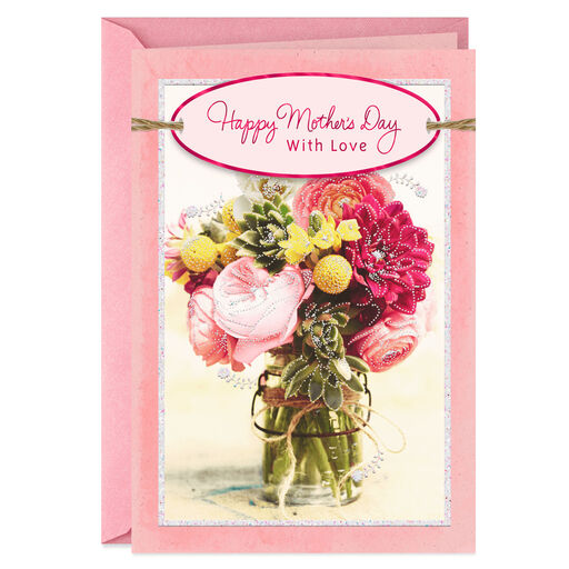 Beautiful Day Flowers in Jar Mother's Day Card, 