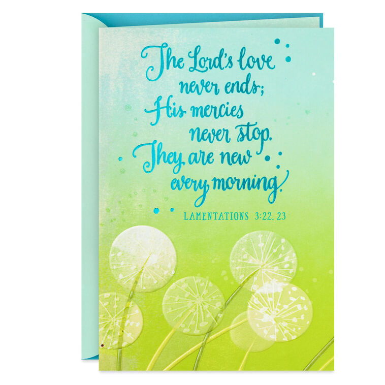 In God's Care and My Prayers Religious Support Card